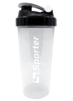 Sporter шейкер kl-7007 700 ml прозорий з пружинкою