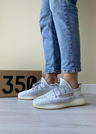 Кроссовки adidas yeezy boost 350 рефлективные (белые)4 фото