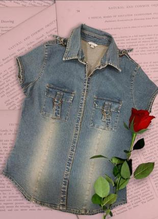 Женская джинсовая рубашка