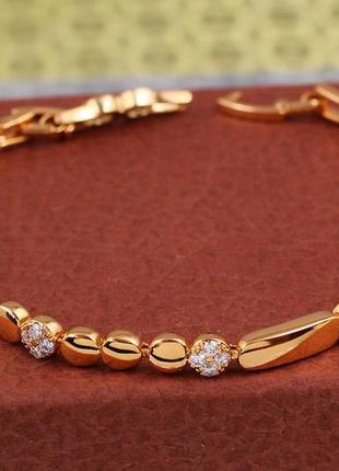 Браслет xuping jewelry захід- схід 18 см золотистий