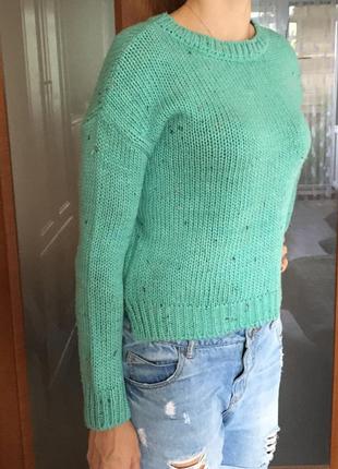 #розвантажуюсь ,джемпер светр м'ятний з красивою спинкою2 фото