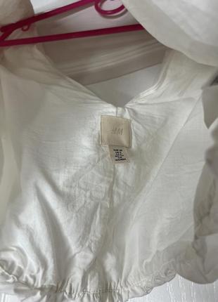 H&amp;m топ блуза облачка с пышными рукавами, рубашка4 фото