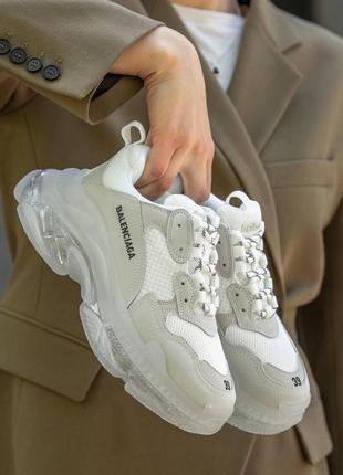 Кроссовки в стиле balenciaga triple s clear sole6 фото