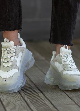 Кроссовки в стиле balenciaga triple s clear sole2 фото