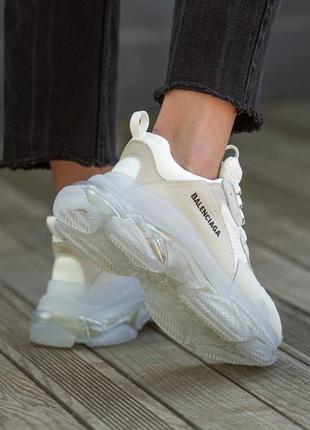 Кроссовки в стиле balenciaga triple s clear sole5 фото