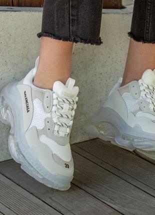 Кроссовки в стиле balenciaga triple s clear sole7 фото