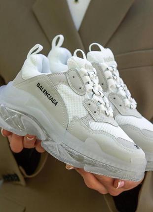 Кроссовки в стиле balenciaga triple s clear sole10 фото