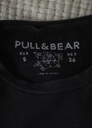 Кофта, лонгслив pull &amp; bear черная с черепом и смеей6 фото