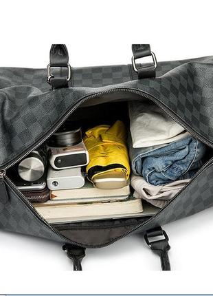 Стильная и качественная небольшая дорожная сумка для ручной клади в самолет, поезд. сумка для вещей мужская6 фото