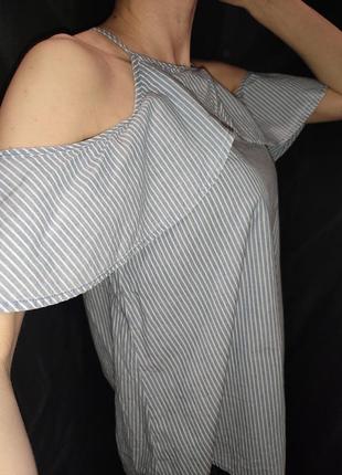 Блуза в полоску с открытыми плечами vero moda, размер s4 фото