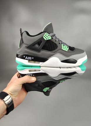 Кросівки nike air jordan 4 retro green glow