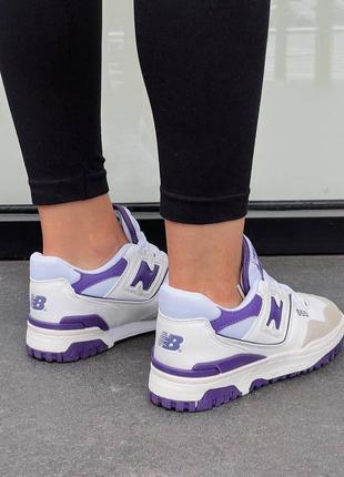 Кроссовки new balance 550 white purple grey5 фото