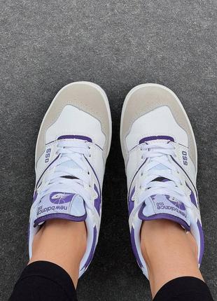 Кроссовки new balance 550 white purple grey4 фото