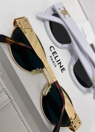 Стильная трендовые фирменные белые солнцезащитные очки2 фото