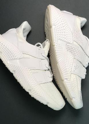 Мужские стильные белые кроссовки adidas prophere full white., кроссовки адедас летние белые