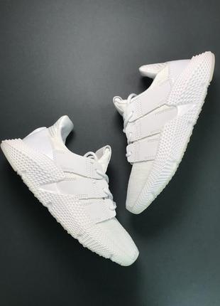 Мужские стильные белые кроссовки adidas prophere full white., кроссовки адедас летние белые3 фото
