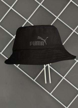 Панама пума черная мужская женская летняя puma унисекс