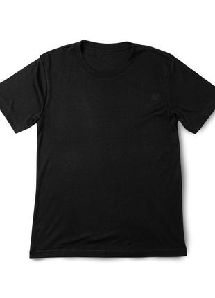 Футболка чорна база / чоловічі хлопкові футболки