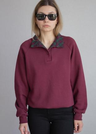 Кофта country collection, свитшот бордовый цвет