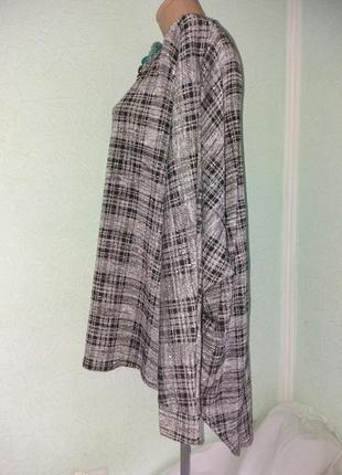 Нарядная туника с удлиненной спинкой,48-58разм.,можно оверсайз,body cover.