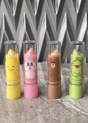 Гигиеническая помада-бальзам для губ с известными корейскими персонажами line