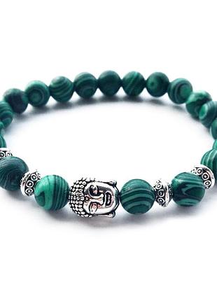 Браслет из малахита с буддой