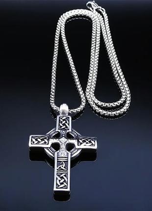 Амулет кельтський хрест зі сталі