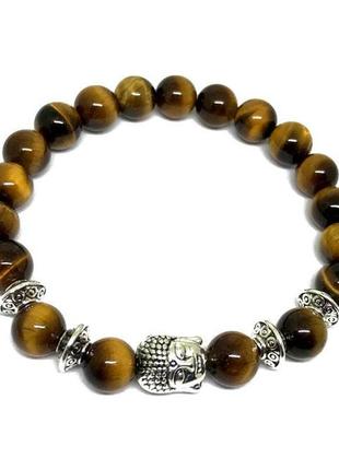 Браслет из тигрового глаза с буддой