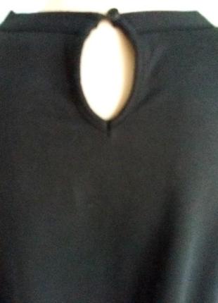 Короткое черное спортивное  платье-свитшот с чокером,46-50разм., river island3 фото