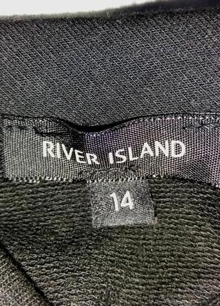 Короткое черное спортивное  платье-свитшот с чокером,46-50разм., river island4 фото