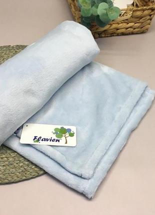 Мягкий плюшевый плед ультрасофт голубой flavien 90/90