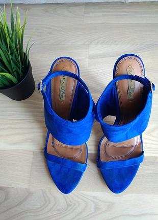 Босоніжки zara синій замш