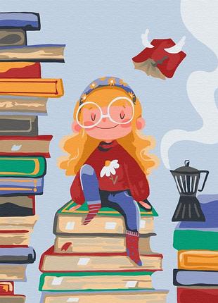 Картина по номерам 30х40 на деревянном подрамнике "книжная фея © yana kozak" kbs0122