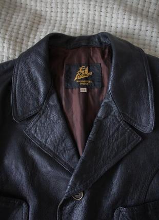 Кожаный пиджак, куртка черная винтаж.10 фото