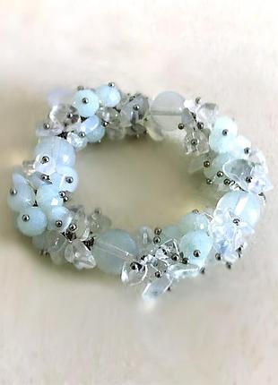 Браслет из лунного камня на резинке