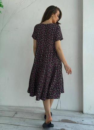 Женское платье в цветочный принт3 фото