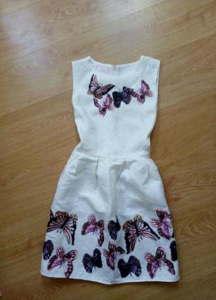 Короткое платье " бабочки"3 фото