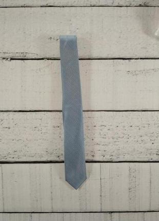 Краватка блакитний з дрібним принтом