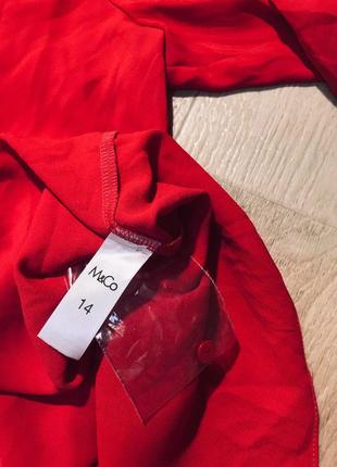 Шикарная блуза красного цвета "m&cо"4 фото