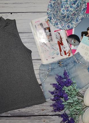 Xs h&m фирменный актуальный базовый топ безрукавка с горловиной