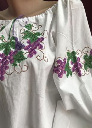Бавовняна блуза з вишивкою вишиванка вышиванка2 фото