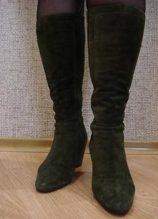 Замшеві чоботи осінні чоботи.