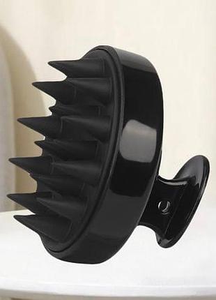 Масажна щітка для миття голови (чорна)