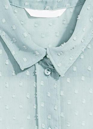 Новая блуза мятного оттенка с удлиненной спинкой h&m 12 uk