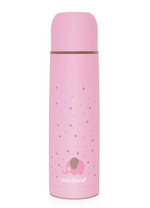 Детский термос miniland silky thermos на 500 мл pink