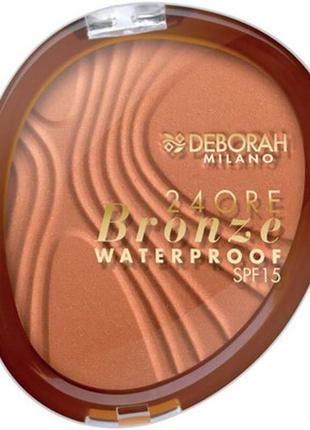 Пудра для лица deborah 24ore bronzer waterproof spf15 01 - light rose (8009518364897)