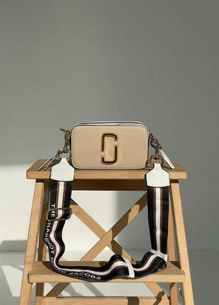 Сумка жіноча в стилі marc jacobs small camera bag beige