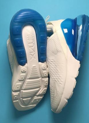 🌹новинка🌹   женские шикарные кроссовки найк nike air max 270 white blue6 фото