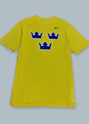 Мужская желтая футболка 2018 теат sweden iifh wjc dri-fit legends