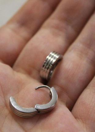 2шт крутые серьги унисекс кольцо сережки для мужчин рок готика5 фото